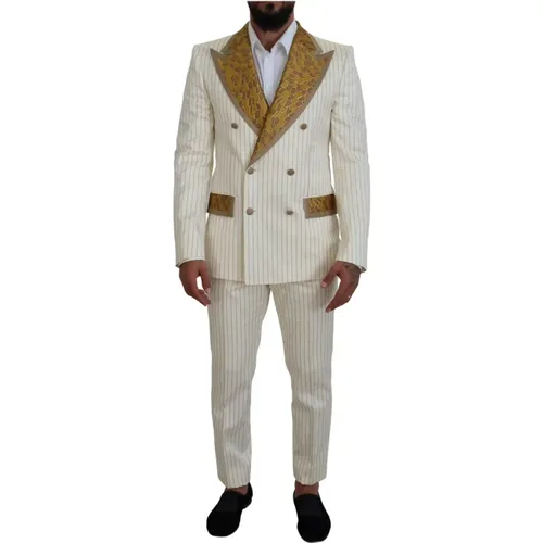 Elegant Double-Breasted Off- Suit , male, Sizes: XL, M, S - Dolce & Gabbana - Modalova