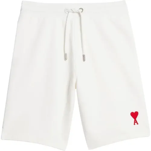 Rote Logo Casual Shorts für Männer , Herren, Größe: M - Ami Paris - Modalova