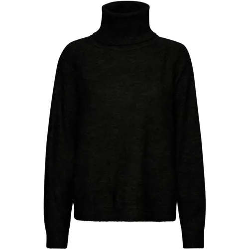 Schwarzer Rollkragenpullover , Damen, Größe: 2XL - Saint Tropez - Modalova