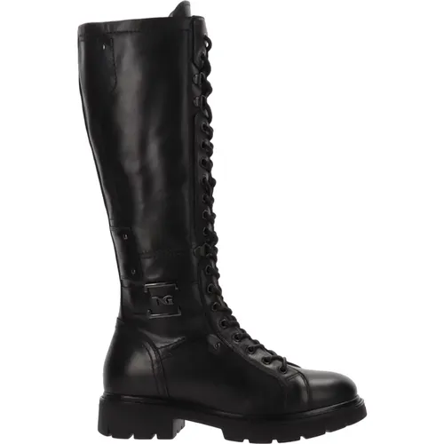 Leather Winter Boots Stylish Comfortable , female, Sizes: 7 UK, 4 UK - Nerogiardini - Modalova