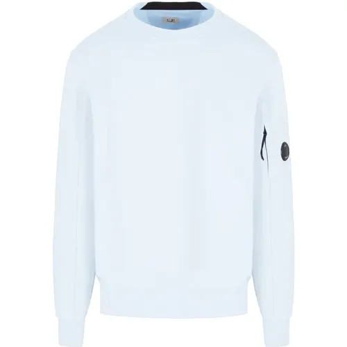 Diagonal Raised Sweatshirt in Sky Color , male, Sizes: L - C.P. Company - Modalova