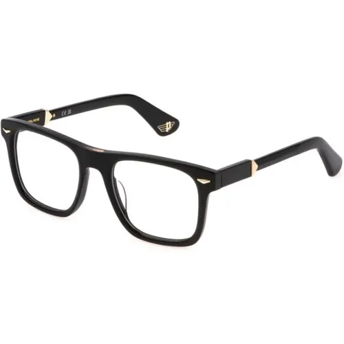 Schicke Schwarze Brille für Stilvolles Upgrade , unisex, Größe: 52 MM - Police - Modalova