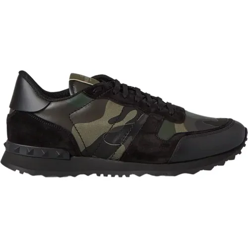 Camouflage Rockrunner Sneakers - Valentino Garavani - Modalova