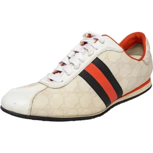 Pre-owned Coated canvas sneakers , female, Sizes: 6 1/2 UK - Gucci Vintage - Modalova
