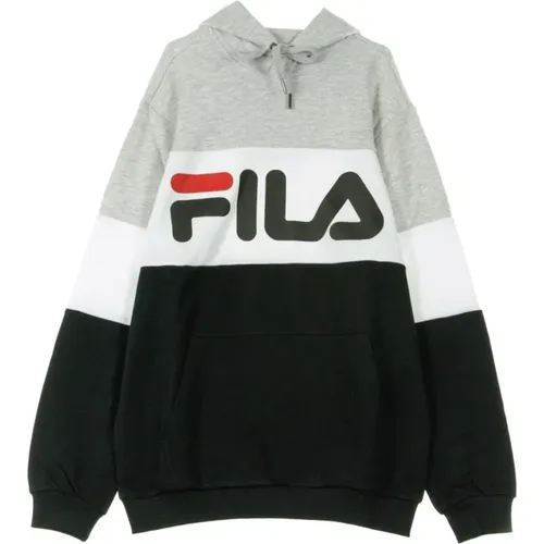 Night Blocked Hoodie Light Gray , male, Sizes: XS - Fila - Modalova