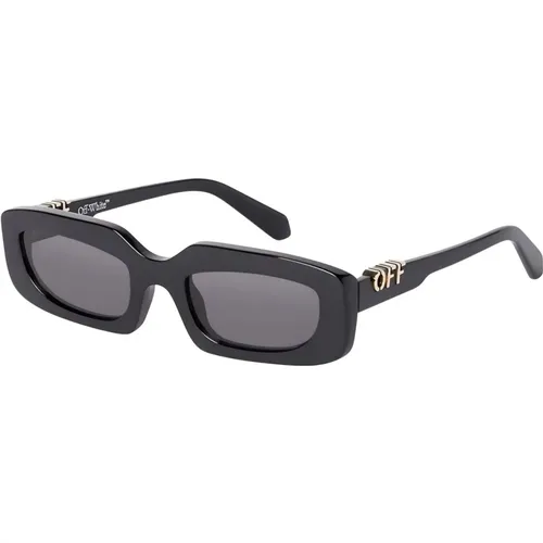 Renton Sunglasses Dark Grey Lenses , unisex, Sizes: 52 MM - Off White - Modalova