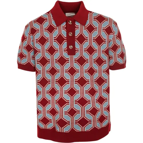 Geometric Knit Polo Shirt , male, Sizes: XL - Drole de Monsieur - Modalova