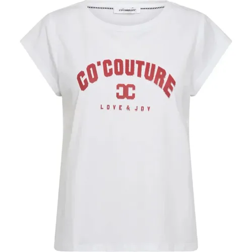 Flame Print Tee Top , Damen, Größe: S - Co'Couture - Modalova