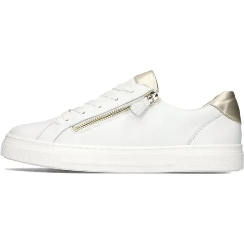 Weiße Ledersneaker mit Metallischen Akzenten , Damen, Größe: 39 1/2 EU - HASSIA - Modalova