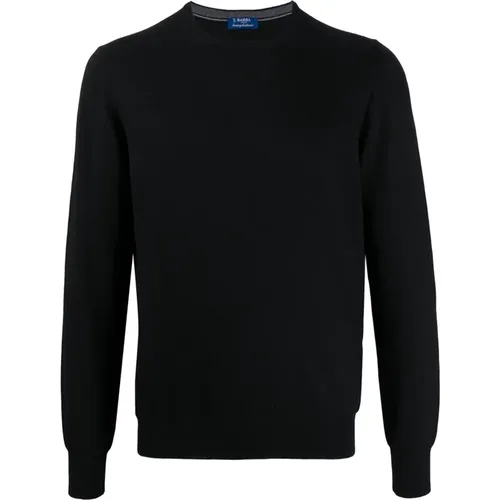 Virgin Wool Crew-Neck Strickwaren , Herren, Größe: 3XL - Barba - Modalova