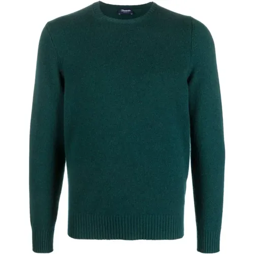 Cashmere Sweater with Ribbed Edges , male, Sizes: M, 2XL - Drumohr - Modalova