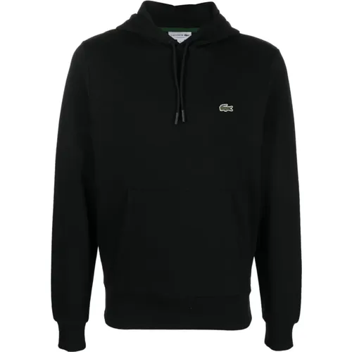 Baumwoll Logo Patch Hoodie , Herren, Größe: S - Lacoste - Modalova