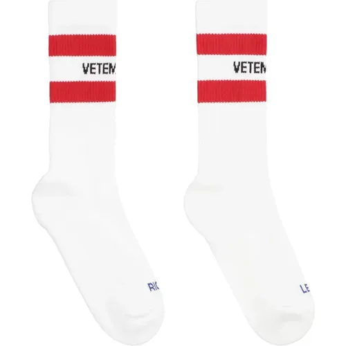 Logo Baumwollsocken, Kontrastfarbe - Vetements - Modalova