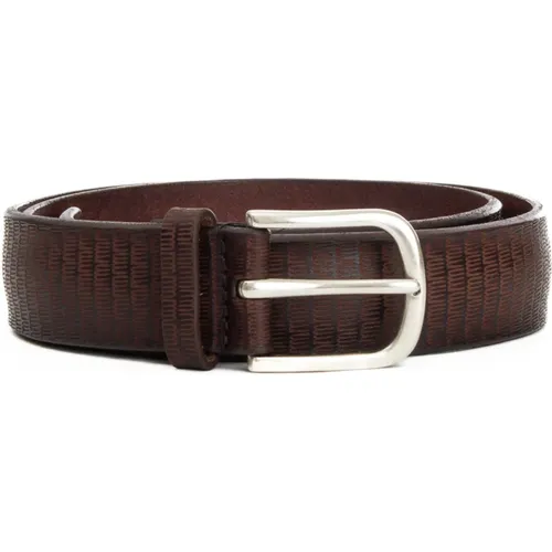 Leather Belt Sheffield Buckle , male, Sizes: 105 CM, 95 CM, 100 CM - Orciani - Modalova