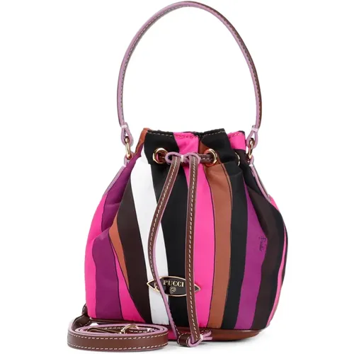 Pink & Purple Shoulder Bag Aw24 , female, Sizes: ONE SIZE - EMILIO PUCCI - Modalova