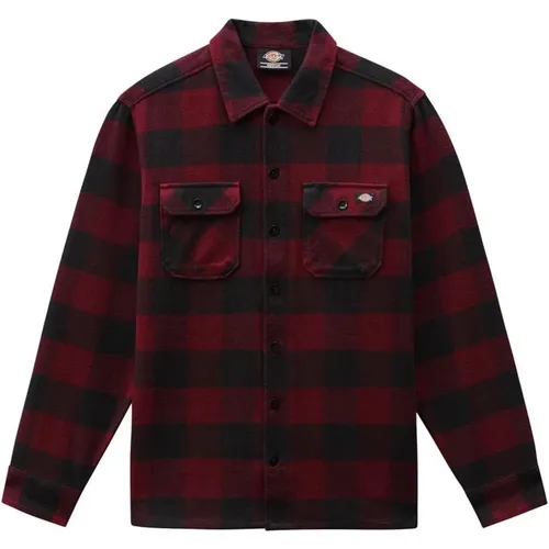 Maroon Cotton Shirt - New Sacramento , male, Sizes: XS - Dickies - Modalova