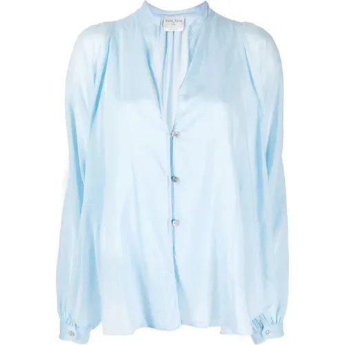 Cotton silk voile shirt , female, Sizes: L - Forte Forte - Modalova