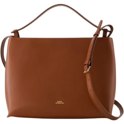 Haselnuss Baumwoll Crossbody Tasche - A.P.C. - Modalova