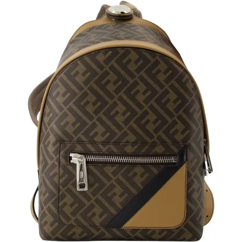 Diagonal Backpack with Adjustable Straps , male, Sizes: ONE SIZE - Fendi - Modalova