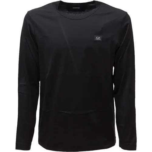 Garment-Dyed Long Sleeve Jersey T-Shirt , male, Sizes: S - C.P. Company - Modalova