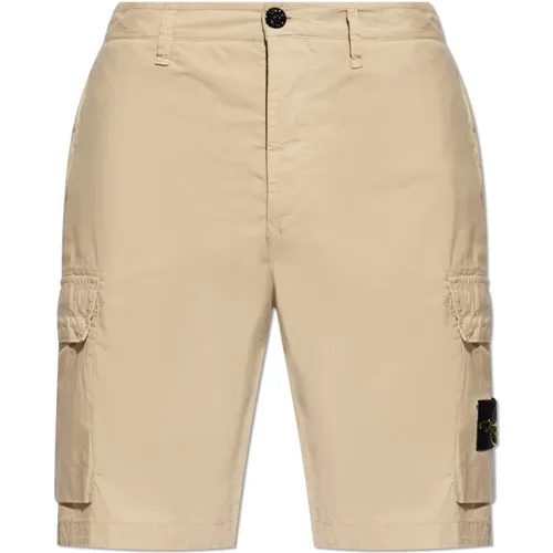 Shorts with logo , male, Sizes: W30, W31 - Stone Island - Modalova