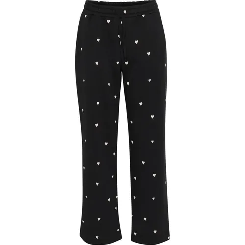 Schwarze Ice Harts Sweat Pants , Damen, Größe: XS - Saint Tropez - Modalova