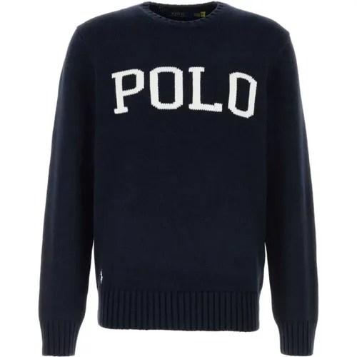 Blaue Pullover , Herren, Größe: L - Ralph Lauren - Modalova