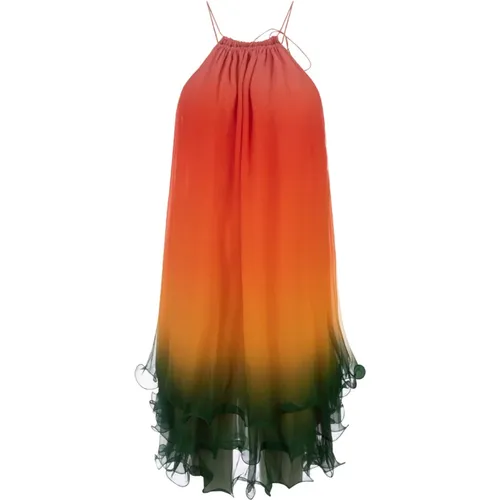 Rainbow Gradient Cocktail Dress , female, Sizes: XS, 2XS, S - Casablanca - Modalova