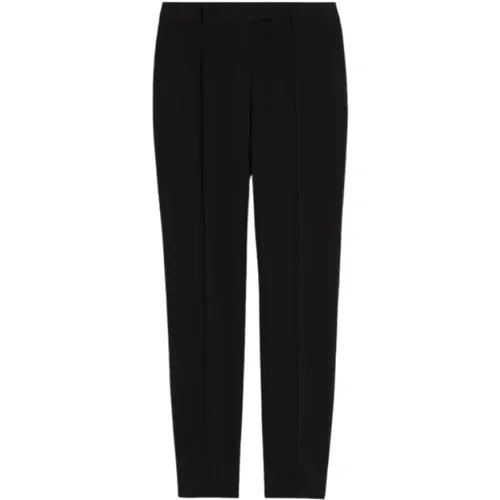 Straight-Fit Trousers with Pleat Detail , female, Sizes: XS, 2XS, S - Max Mara - Modalova