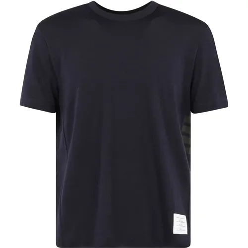 Wolljersey T-Shirt mit 4 Bar - Thom Browne - Modalova