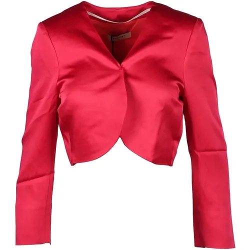 Fuchsia Crop Pullover für Frauen , Damen, Größe: XS - Twinset - Modalova