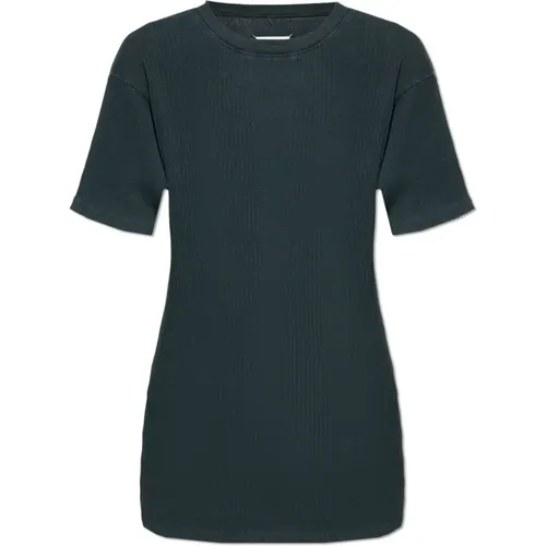 Baumwollrippen t-shirt , Damen, Größe: M - Maison Margiela - Modalova