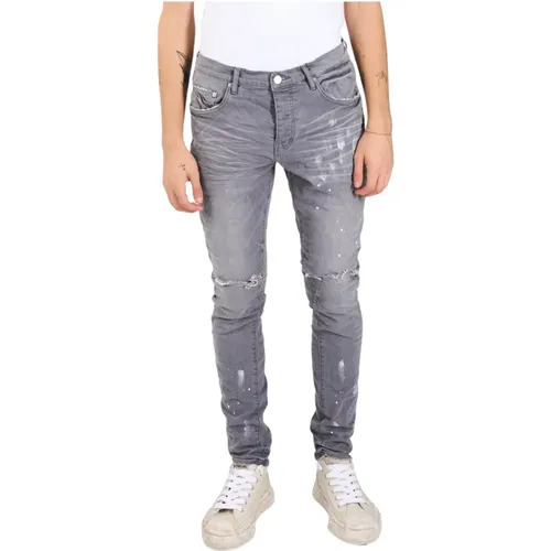 Frayed Skinny Jeans , male, Sizes: W34, W36, W30 - Purple Brand - Modalova