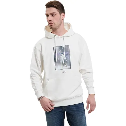 Classic Sweatshirt with Hood , male, Sizes: L, XS, M - Throwback - Modalova