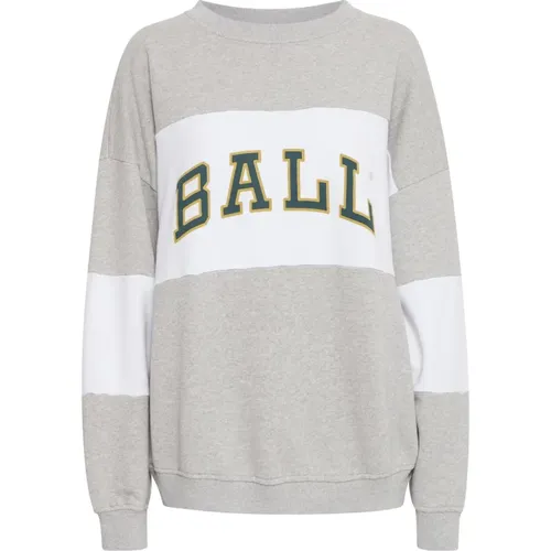 Sporty Sweatshirt with Smart Embroidery , female, Sizes: L, S, 2XL, M, XS, XL - Ball - Modalova