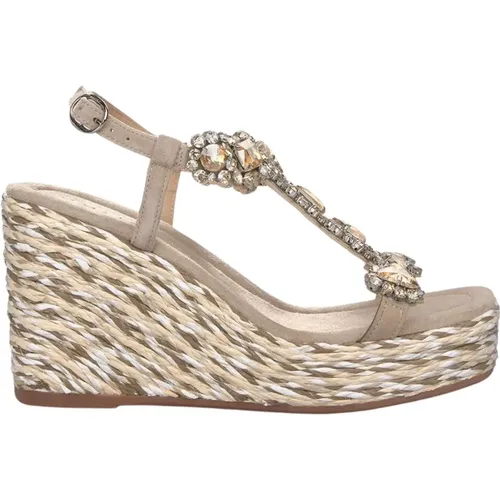 Stone Wedge Sandal , female, Sizes: 8 UK, 5 UK, 6 UK, 2 UK, 9 UK, 7 UK, 3 UK, 4 UK - Alma en Pena - Modalova