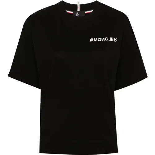 Logo T-shirt Lightweight Jersey , female, Sizes: XS, S, M - Moncler - Modalova
