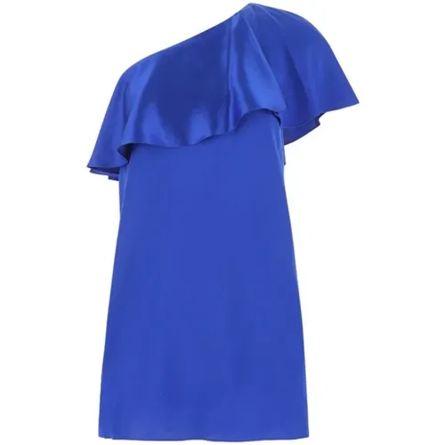 One Shoulder Mini Dress , female, Sizes: L, M - Saint Laurent - Modalova
