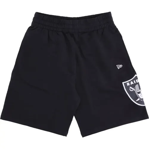 Raiders Trainingsanzug Shorts Schwarz Baumwolle , Herren, Größe: M - new era - Modalova