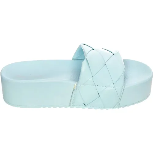 Blaue Geflochtene Sandalen , Damen, Größe: 38 EU - Steve Madden - Modalova