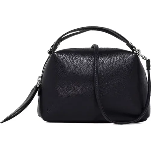 Hammered Leather Alifa Bag with Double Handles , female, Sizes: ONE SIZE - Gianni Chiarini - Modalova