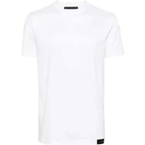 Weiße Baumwoll-T-Shirt mit Logo,T-Shirts - Low Brand - Modalova