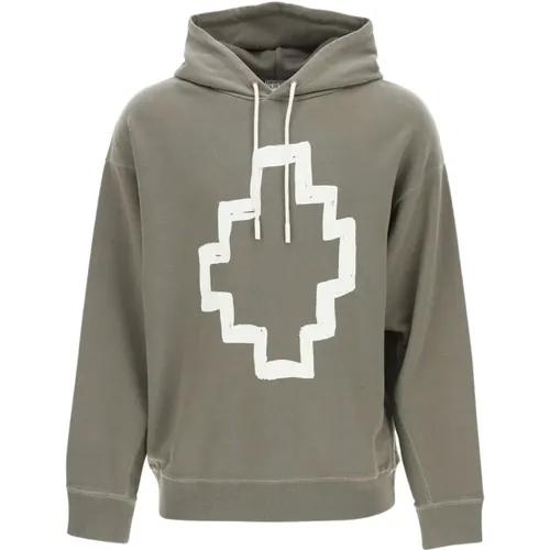 Oversize Hooded Sweatshirt with Logo Detail , male, Sizes: S, M, XS - Marcelo Burlon - Modalova