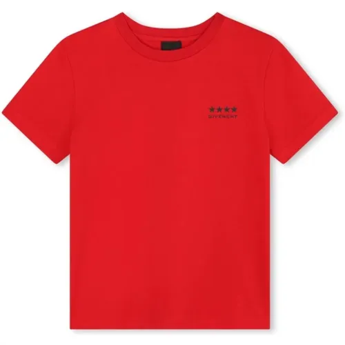 Rotes Logo-Print Crew Neck Shirt - Givenchy - Modalova