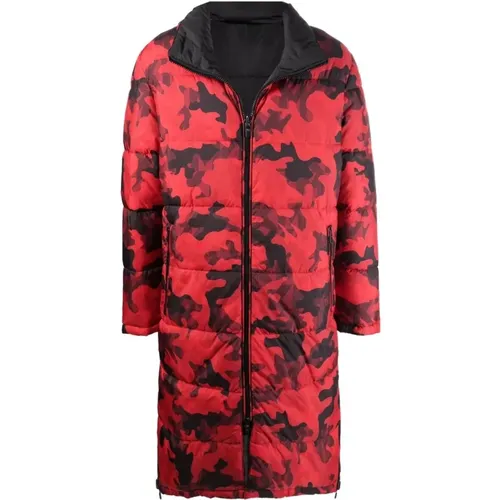 Reversible Camo Puffer Jacket in Black , male, Sizes: M, L, S - Michael Kors - Modalova