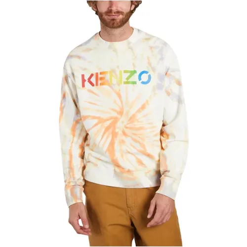 Rainbow Tie Dye Sweatshirt , male, Sizes: L, M - Kenzo - Modalova