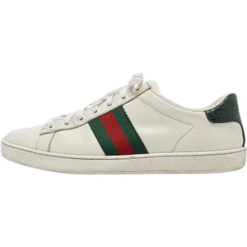 Pre-owned Leather sneakers , female, Sizes: 4 1/2 UK - Gucci Vintage - Modalova