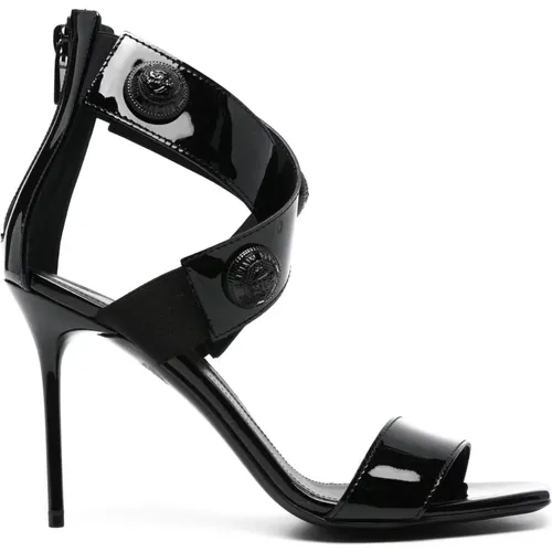 Elegant Patent Leather High Heels , female, Sizes: 8 UK, 4 UK, 7 UK, 5 UK, 3 UK - Balmain - Modalova