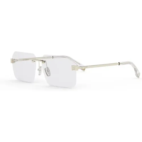 Geometric Metal Glasses , male, Sizes: 59 MM - Fendi - Modalova
