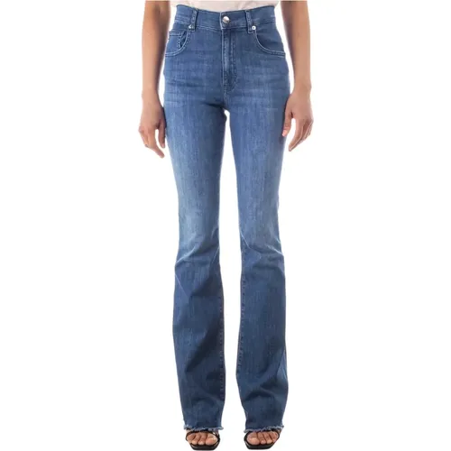 Denim Flare Jeans , Damen, Größe: W27 - Love Moschino - Modalova